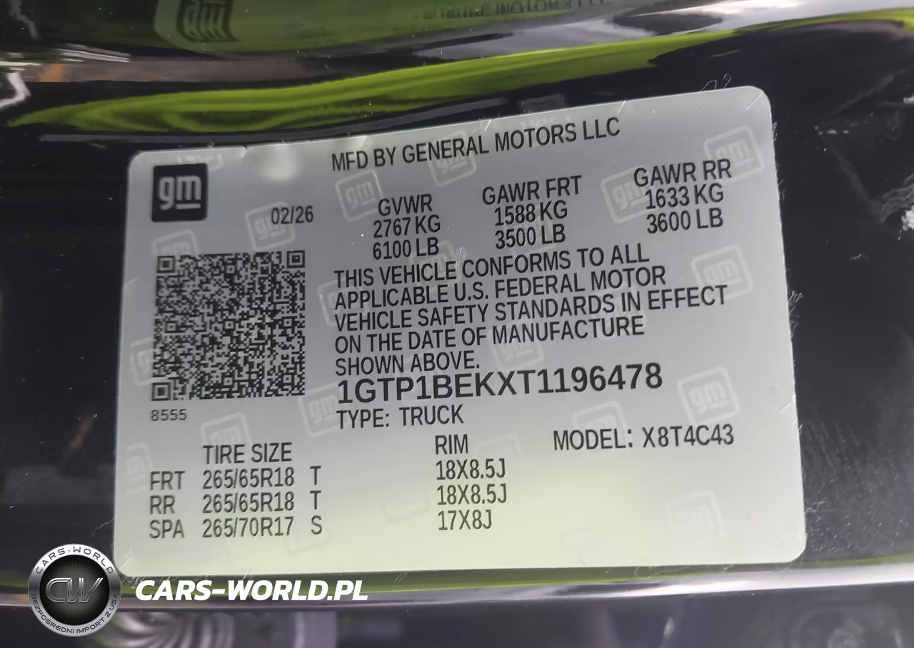 2026 GMC Canyon Elevation, Rwd VIN:1GTP1BEKXT1196478 - 9