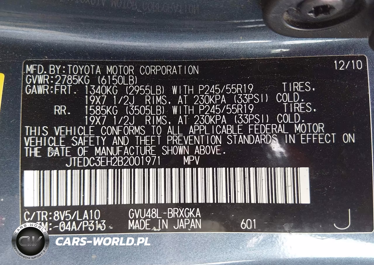 2011 Toyota Highlander Hybrid Limited V6 VIN:JTEDC3EH2B2001971 - 9