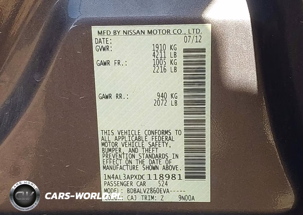 2013 Nissan Altima 2.5 Sl VIN:1N4AL3APXDC118981 - 9