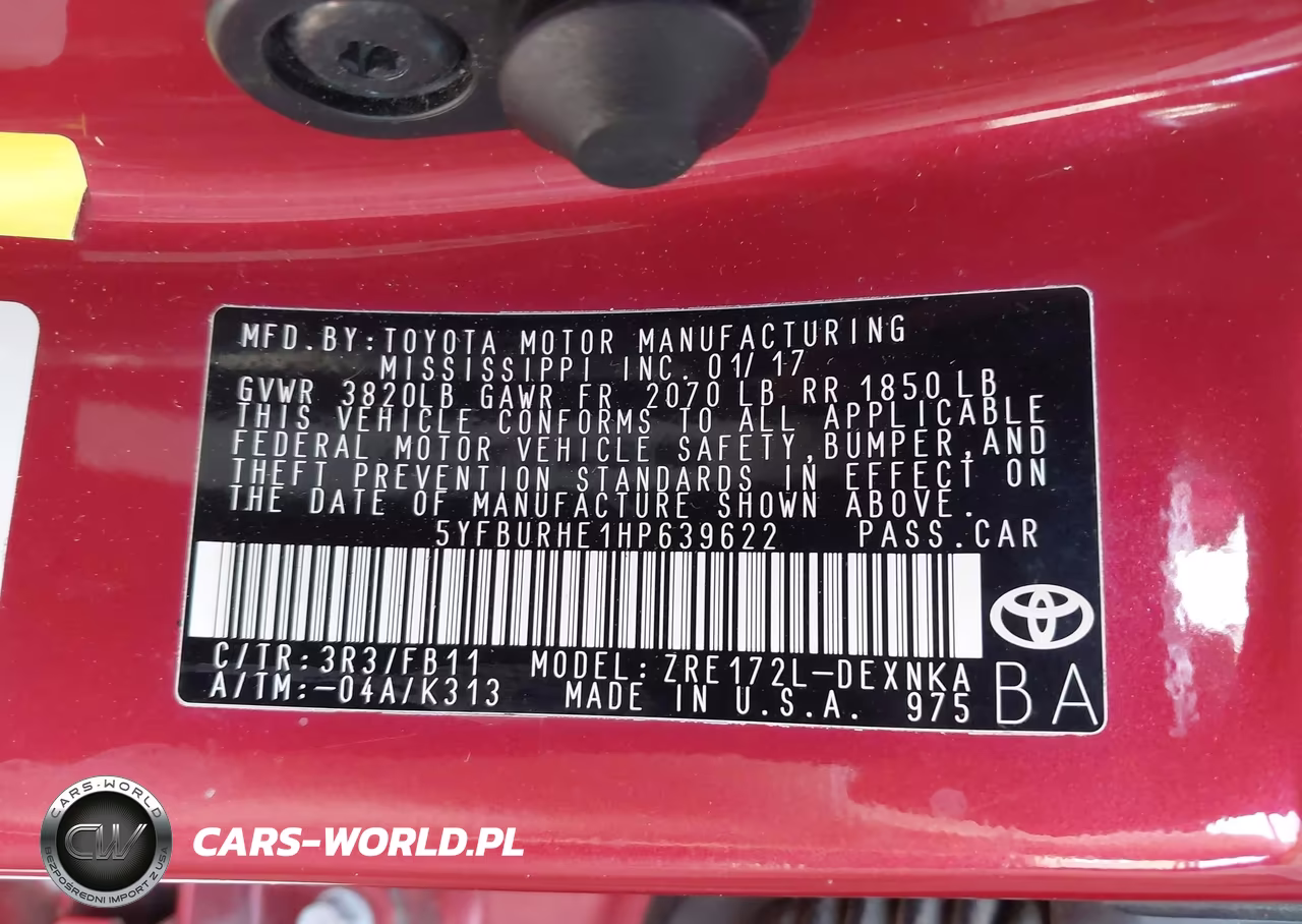 2017 Toyota Corolla Le VIN:5YFBURHE1HP639622 - 9