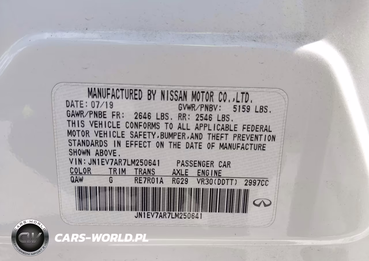 2020 Infiniti Q50 Luxe Awd VIN:JN1EV7AR7LM250641 - 9