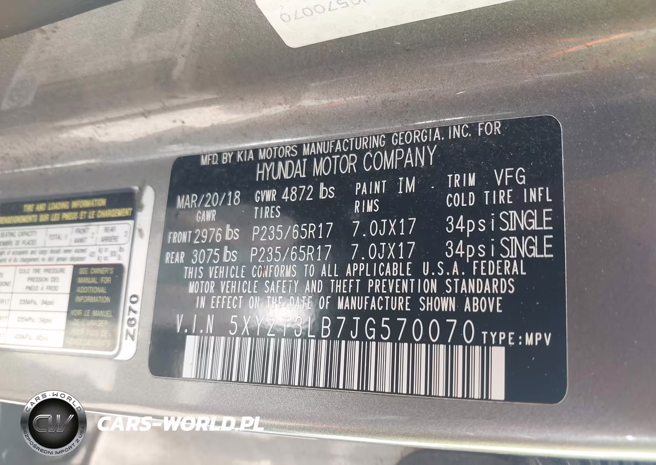2018 Hyundai Santa Fe Sport 2.4L VIN:5XYZT3LB7JG570070 - 9