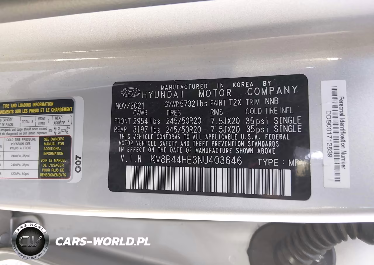 2022 Hyundai Palisade Sel VIN:KM8R44HE3NU403646 - 9