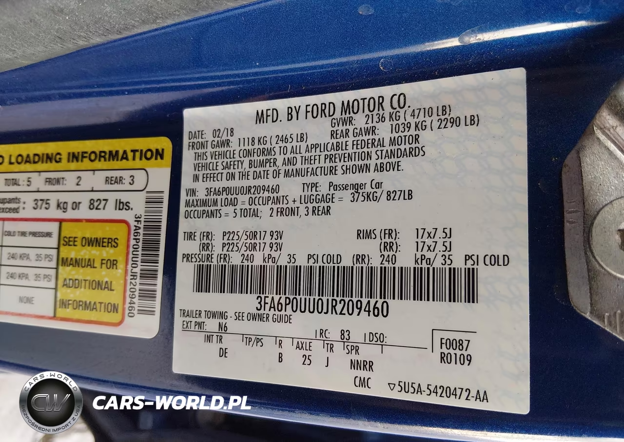 2018 Ford Fusion Hybrid S VIN:3FA6P0UU0JR209460 - 9
