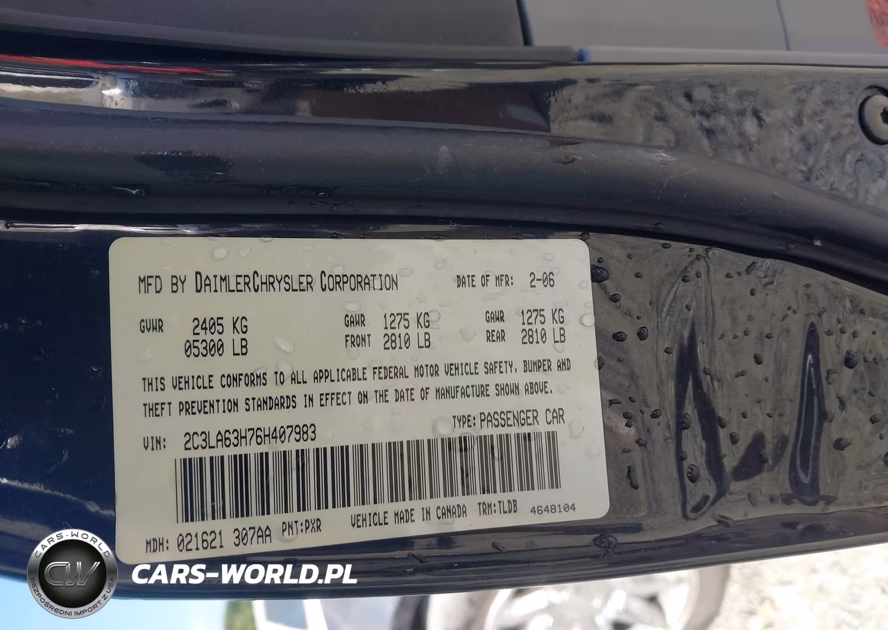 2006 Chrysler 300C VIN:2C3LA63H76H407983 - 9