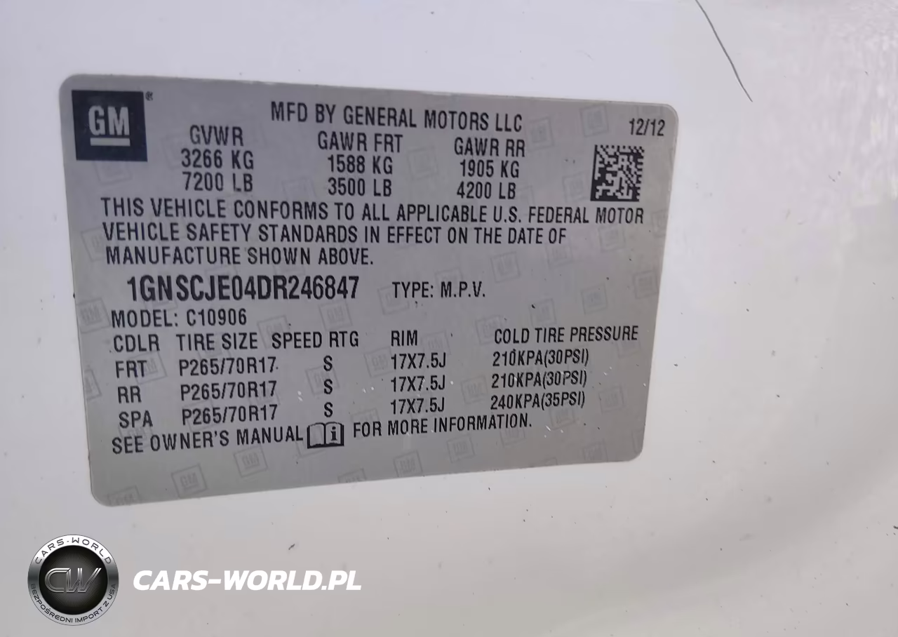2013 Chevrolet Suburban 1500 Lt VIN:1GNSCJE04DR246847 - 9
