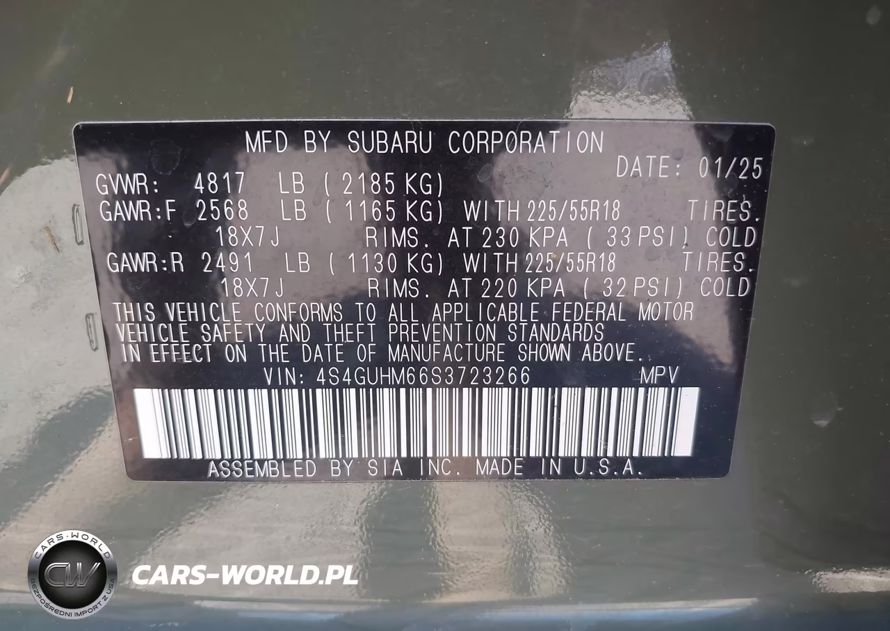 2025 Subaru Crosstrek Limited VIN:4S4GUHM66S3723266 - 9