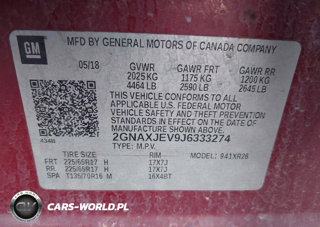 2018 Chevrolet Equinox Lt VIN:2GNAXJEV9J6333274 - 9