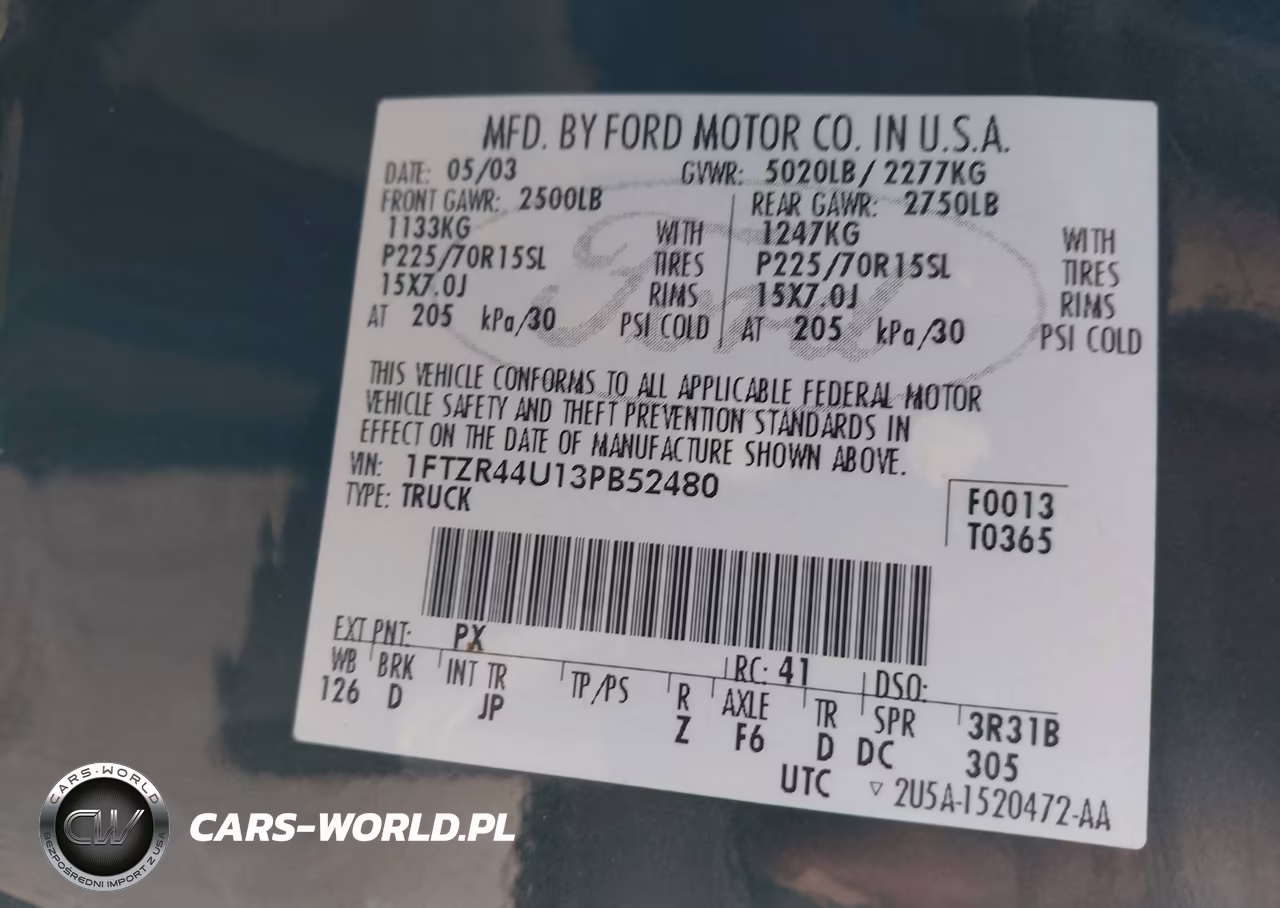 2003 Ford Ranger Edge-Tremor-Xlt VIN:1FTZR44U13PB52480 - 9