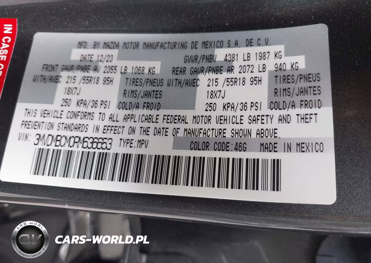 2024 Mazda Cx-30 2.5 S Preferred Package VIN:3MVDMBCM0RM636653 - 9