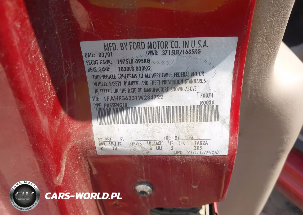 2001 Ford Focus Se VIN:1FAHP36331W234722 - 9