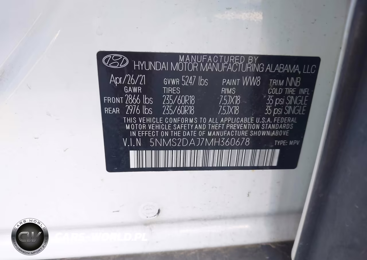 2021 Hyundai Santa Fe Sel VIN:5NMS2DAJ7MH360678 - 4