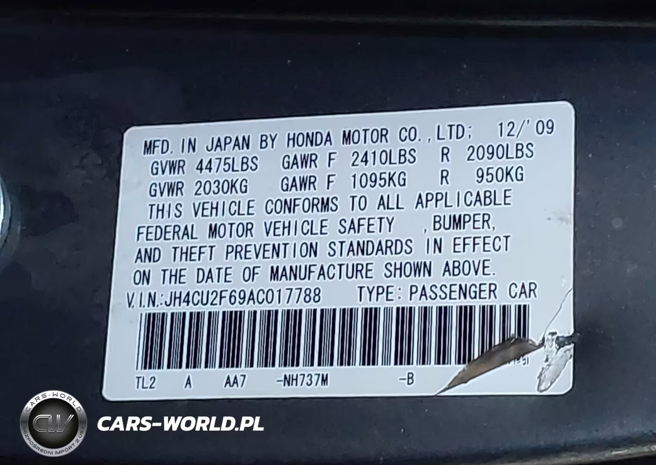 2010 Acura Tsx 2.4 VIN:JH4CU2F69AC017788 - 9