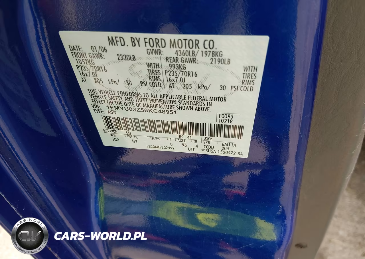 2006 Ford Escape Xlt VIN:1FMYU03Z56KC48951 - 9