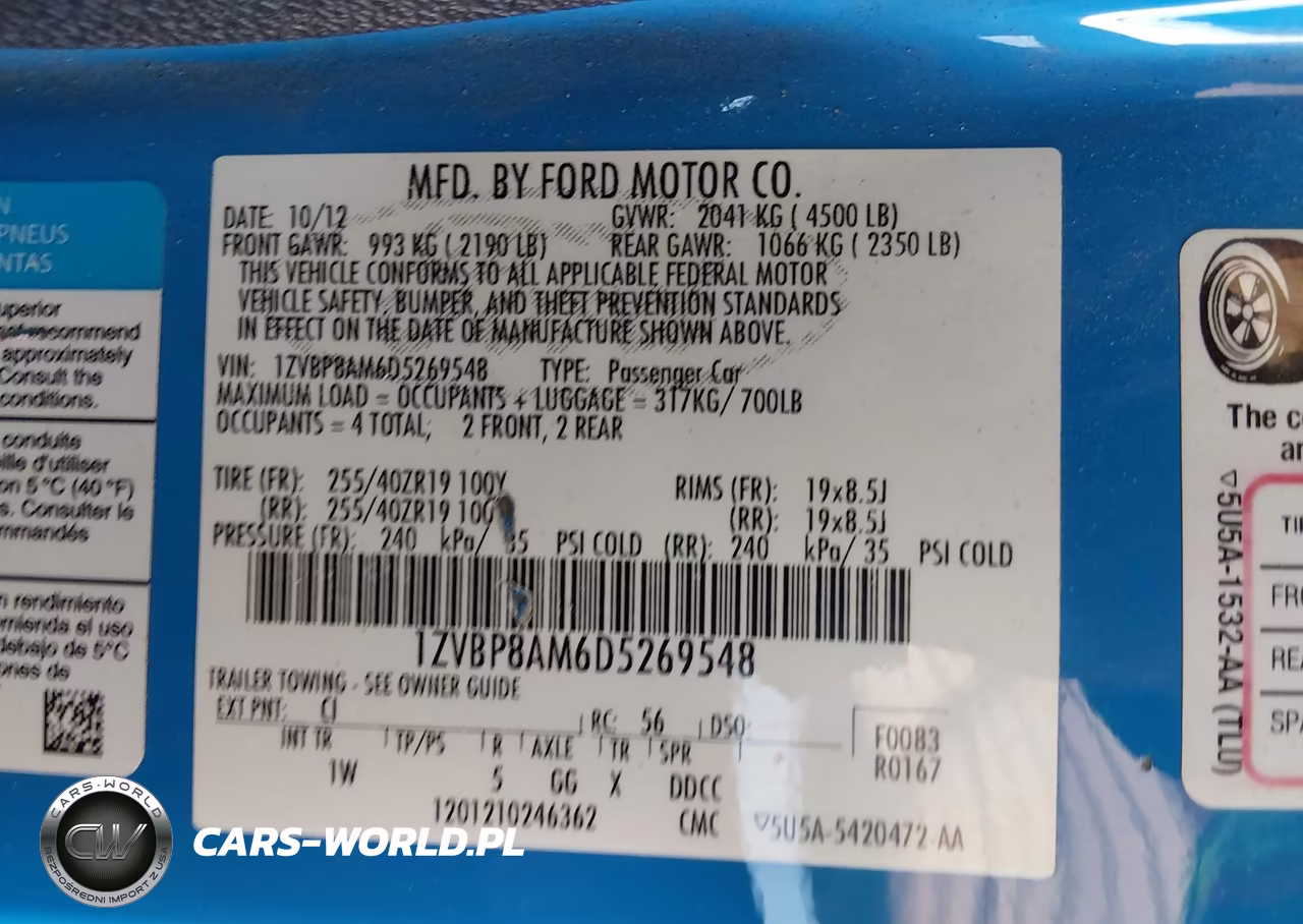 2013 Ford Mustang V6 VIN:1ZVBP8AM6D5269548 - 9