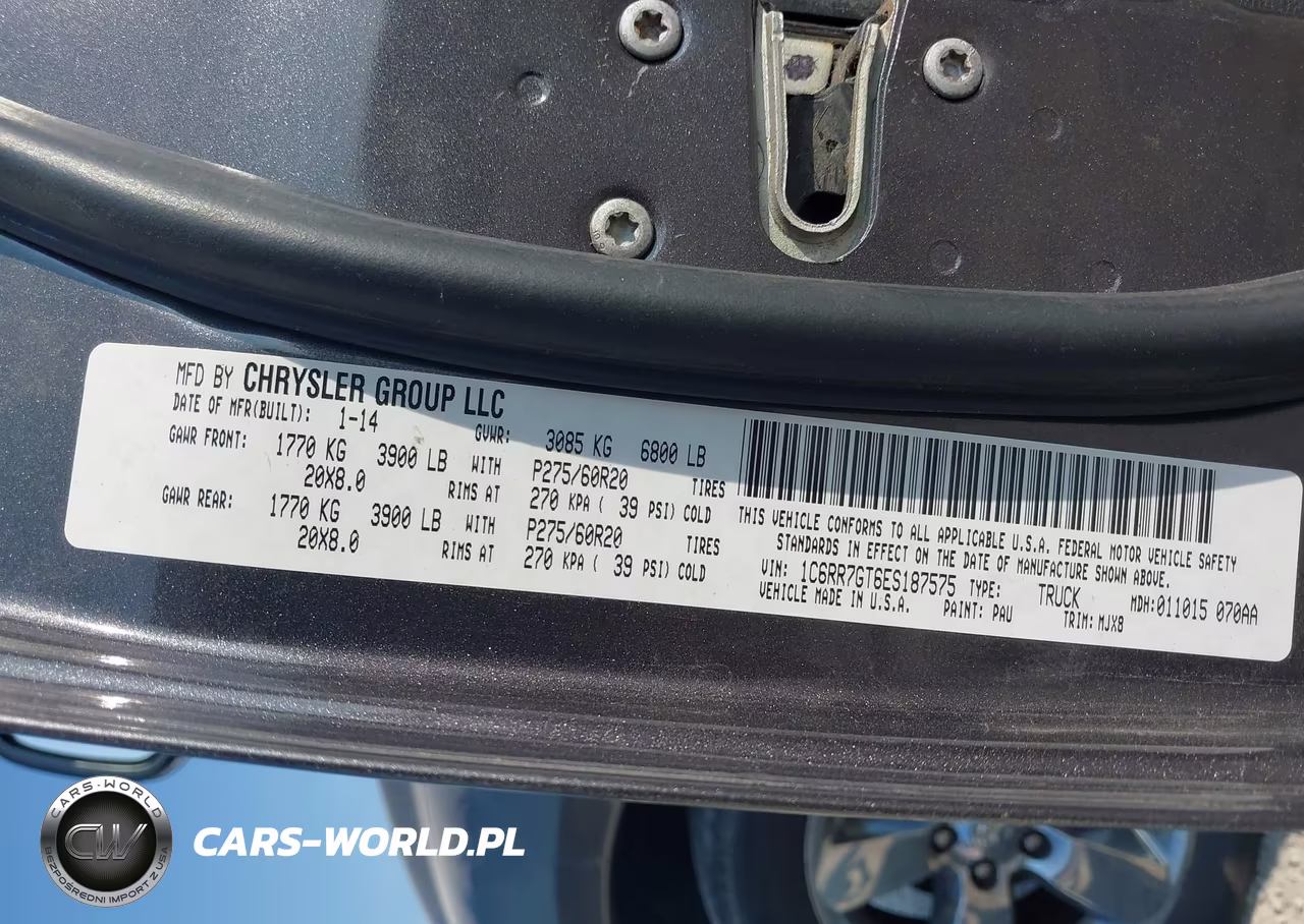 2014 Ram 1500 Big Horn VIN:1C6RR7GT6ES187575 - 9