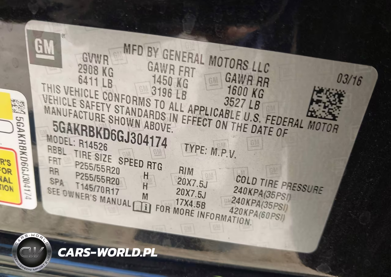 2016 Buick Enclave Leather VIN:5GAKRBKD6GJ304174 - 9