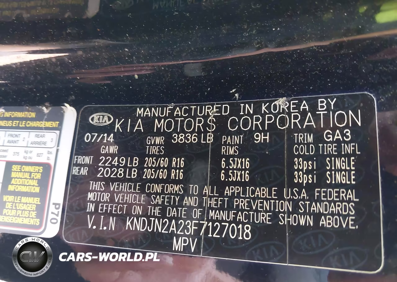 2015 Kia Soul VIN:KNDJN2A23F7127018 - 9