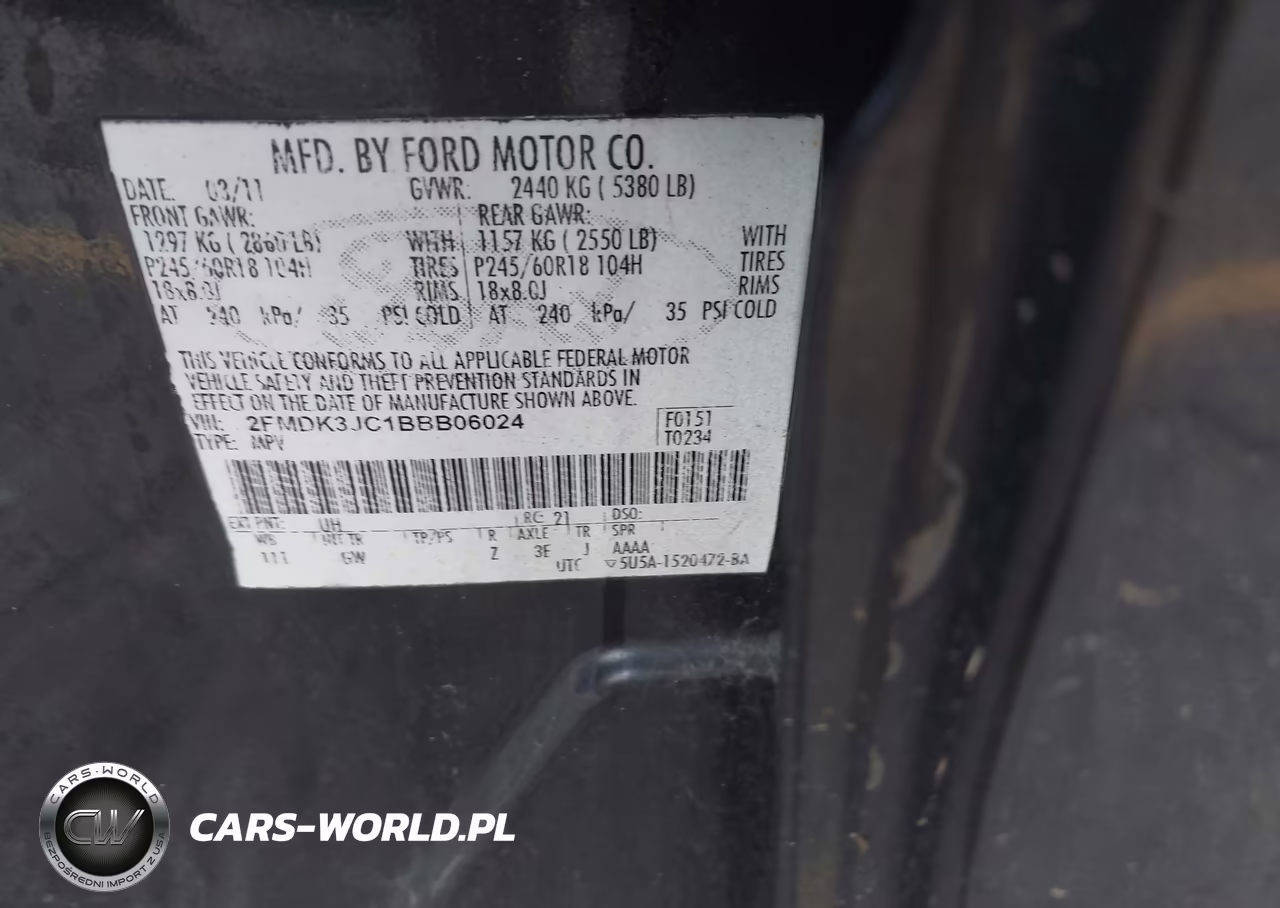 2011 Ford Edge Sel VIN:2FMDK3JC1BBB06024 - 9