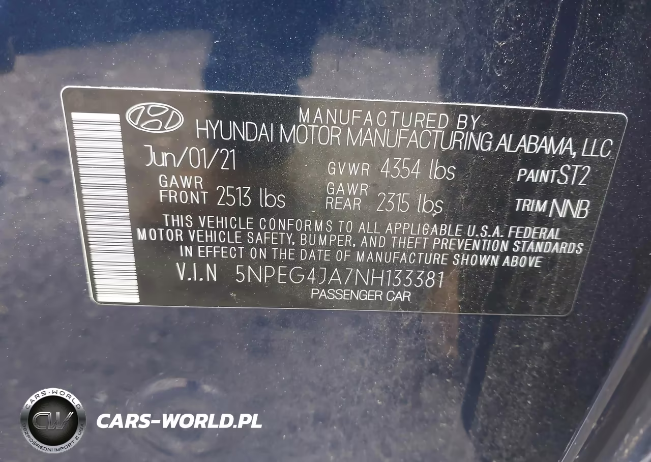 2022 Hyundai Sonata Se VIN:5NPEG4JA7NH133381 - 9