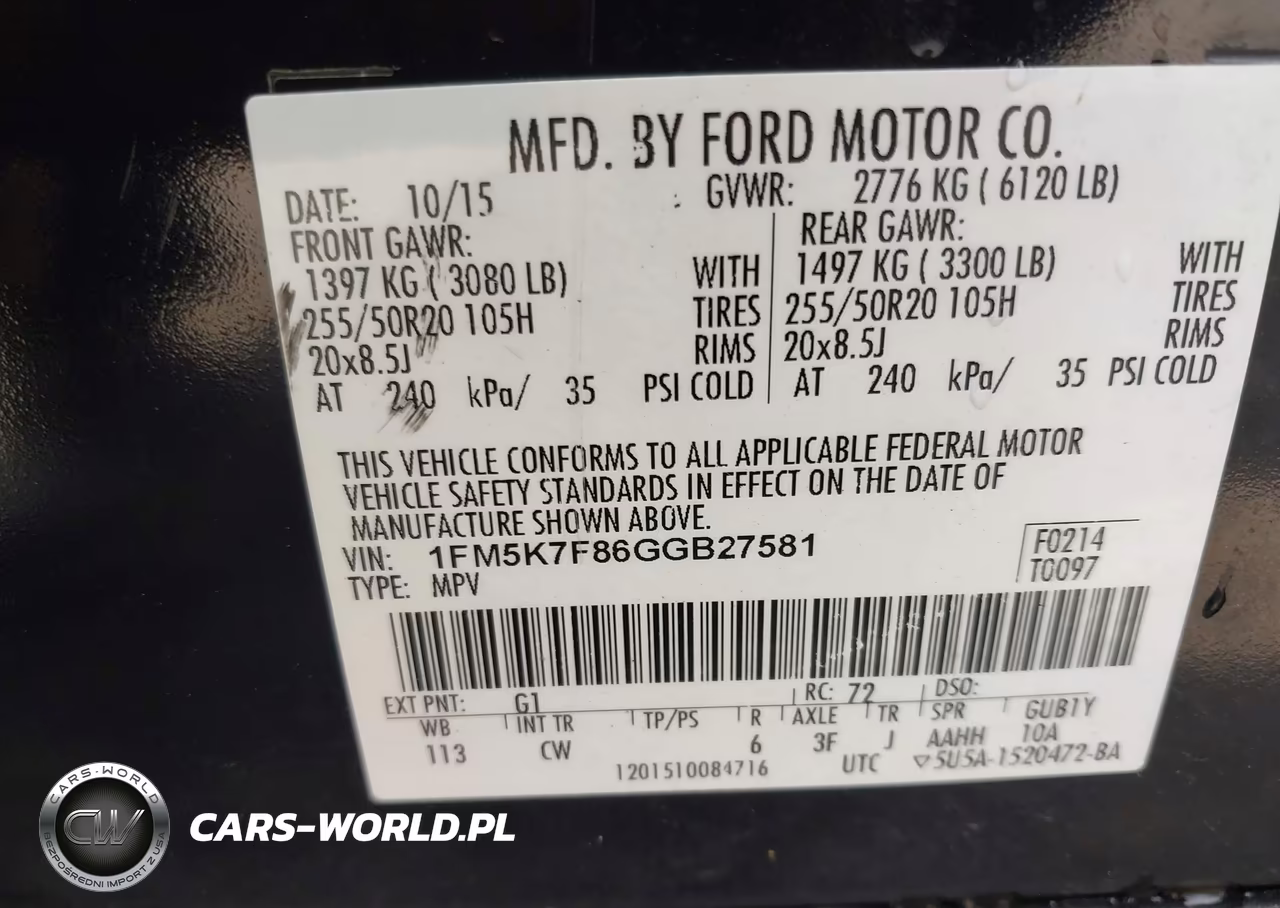 2016 Ford Explorer Limited VIN:1FM5K7F86GGB27581 - 9