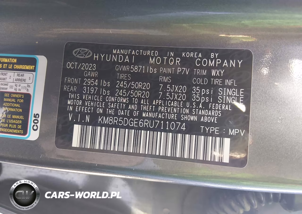 2024 Hyundai Palisade Limited VIN:KM8R5DGE6RU711074 - 9