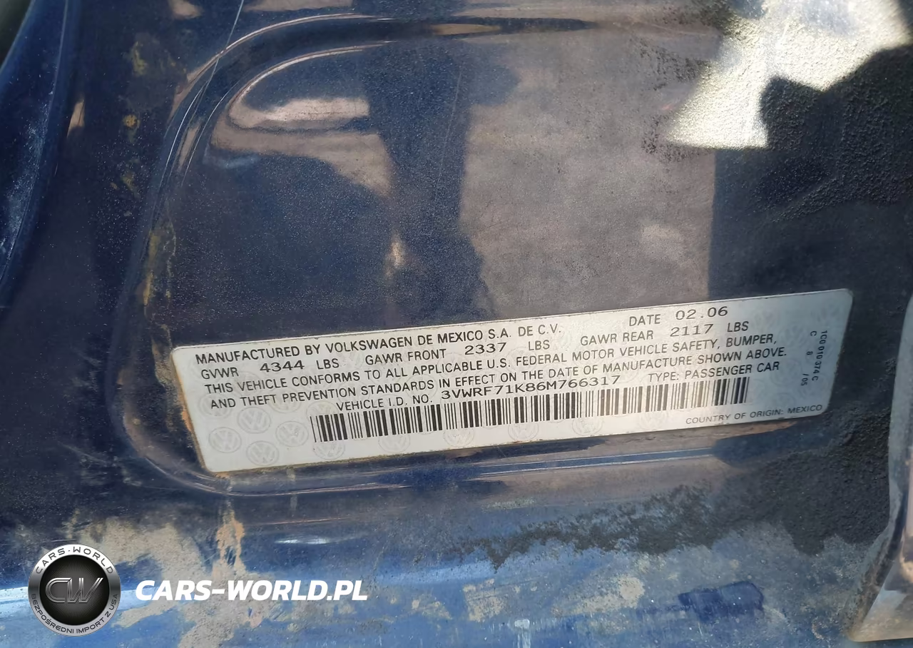 2006 Volkswagen Jetta 2.5 VIN:3VWRF71K86M766317 - 9