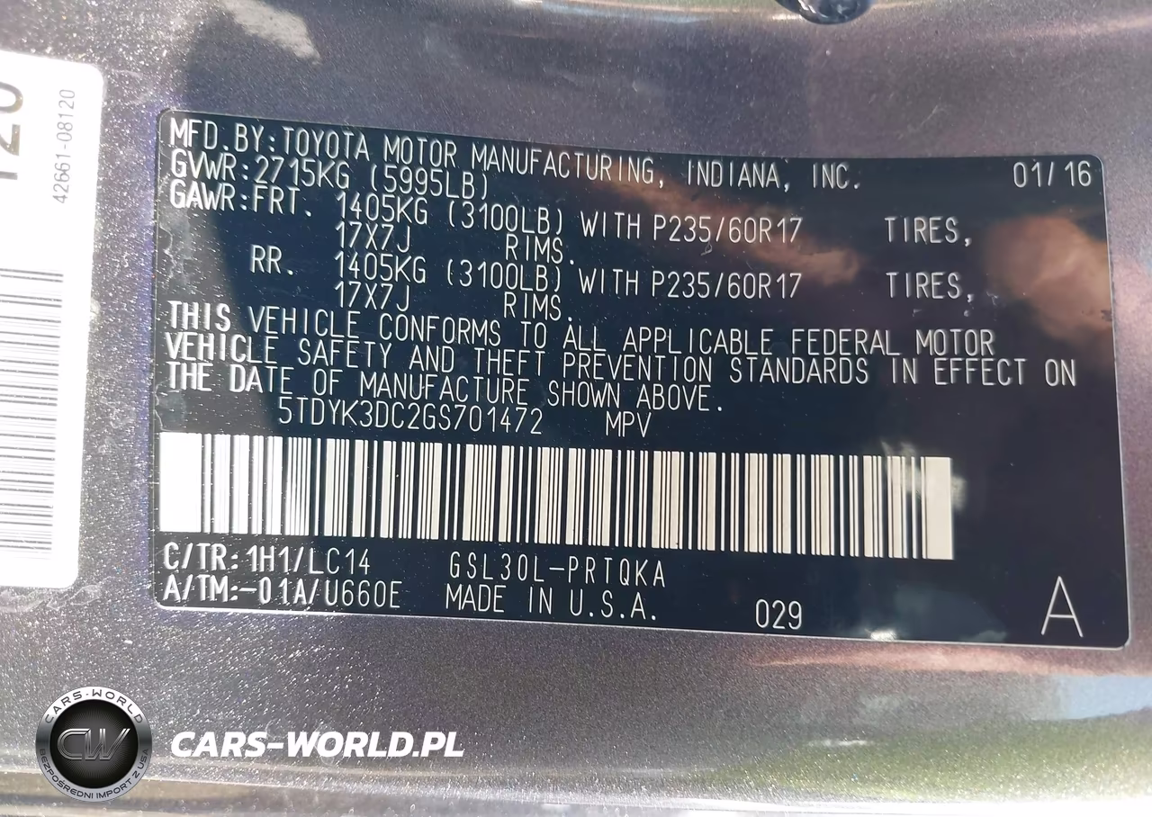 2016 Toyota Sienna Xle 8 Passenger VIN:5TDYK3DC2GS701472 - 9