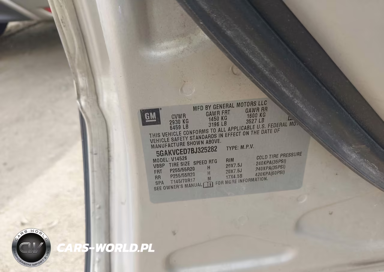 2011 Buick Enclave 2Xl VIN:5GAKVCED7BJ325282 - 9