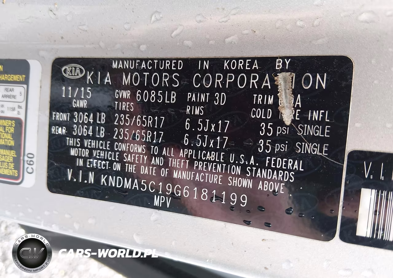 2016 Kia Sedona L VIN:KNDMA5C19G6181199 - 9