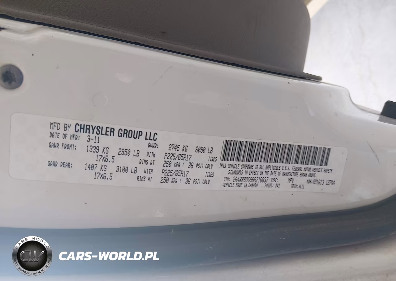 2011 Chrysler Town & Country Touring-L VIN:2A4RR8DG9BR716837 - 9