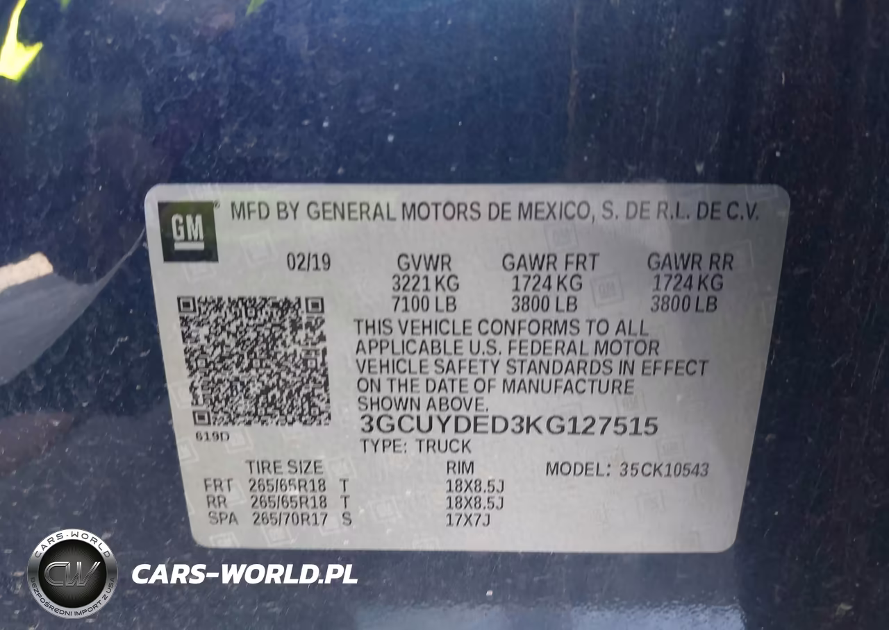 2019 Chevrolet Silverado 1500 Lt VIN:3GCUYDED3KG127515 - 9