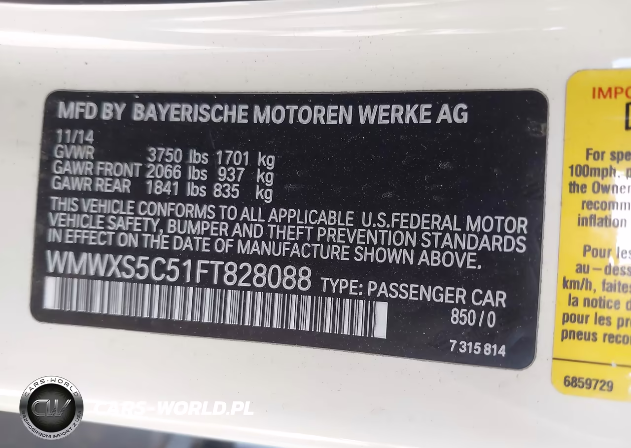 2015 Mini Hardtop Cooper VIN:WMWXS5C51FT828088 - 9