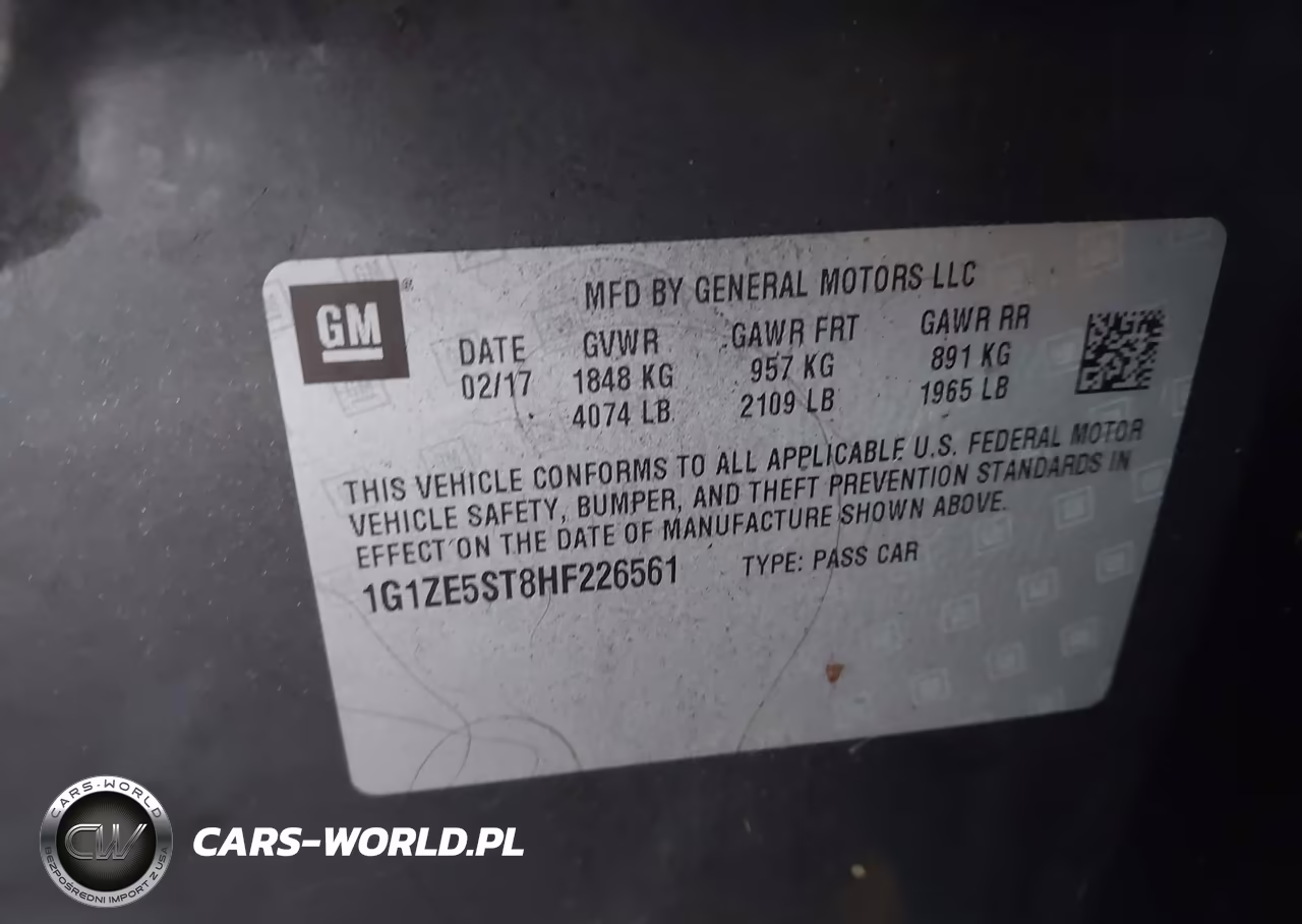 2017 Chevrolet Malibu 1Lt VIN:1G1ZE5ST8HF226561 - 9
