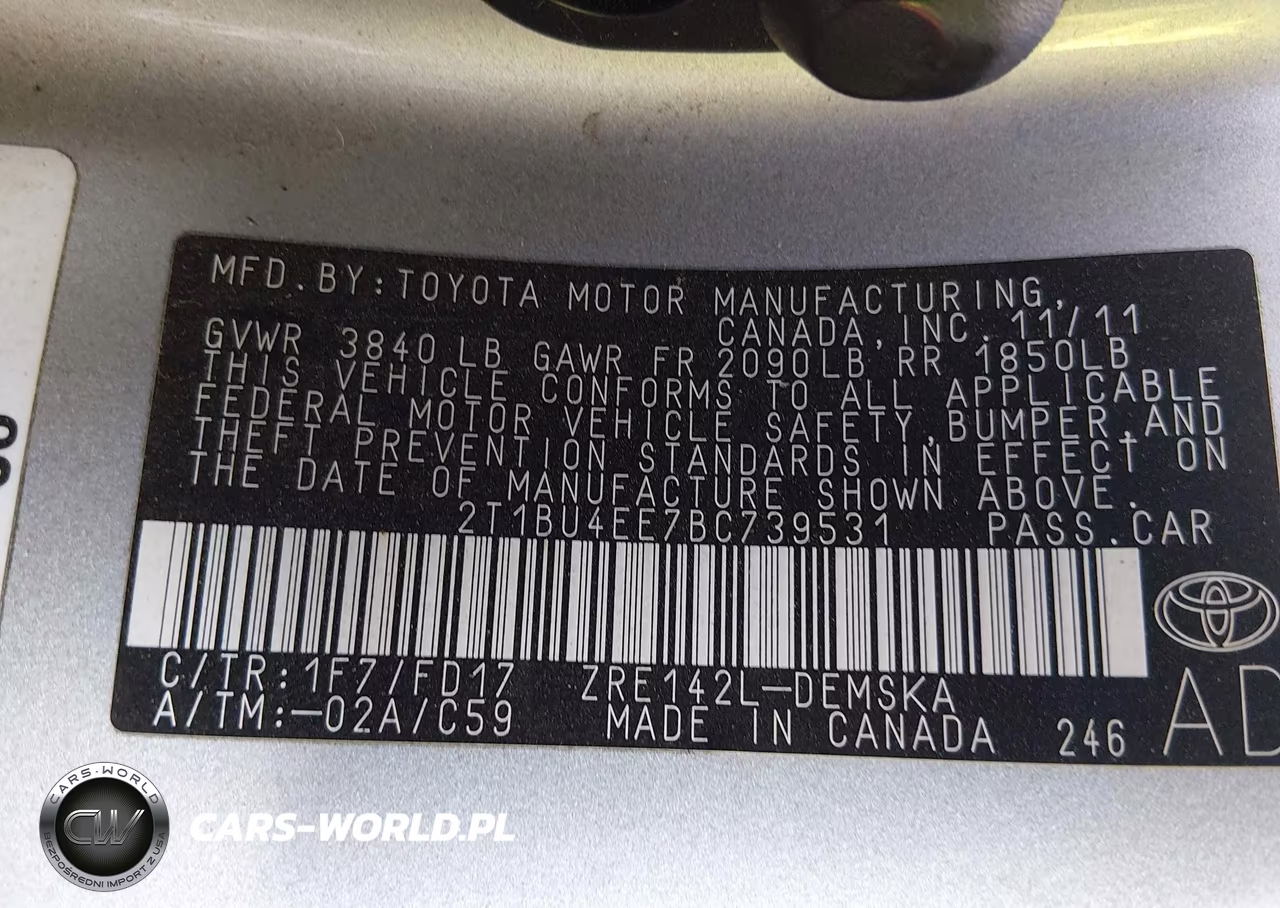 2011 Toyota Corolla S VIN:2T1BU4EE7BC739531 - 9