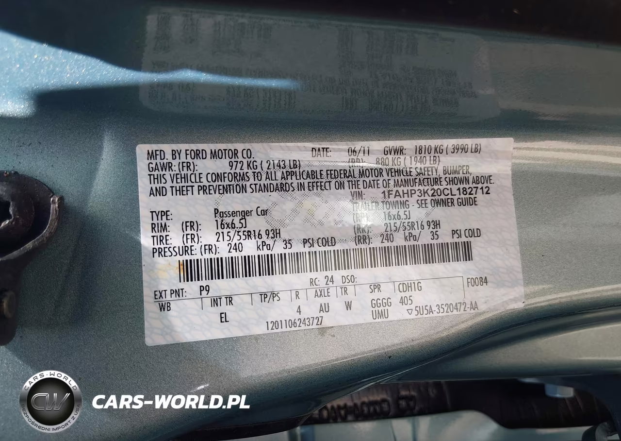 2012 Ford Focus Se VIN:1FAHP3K20CL182712 - 9