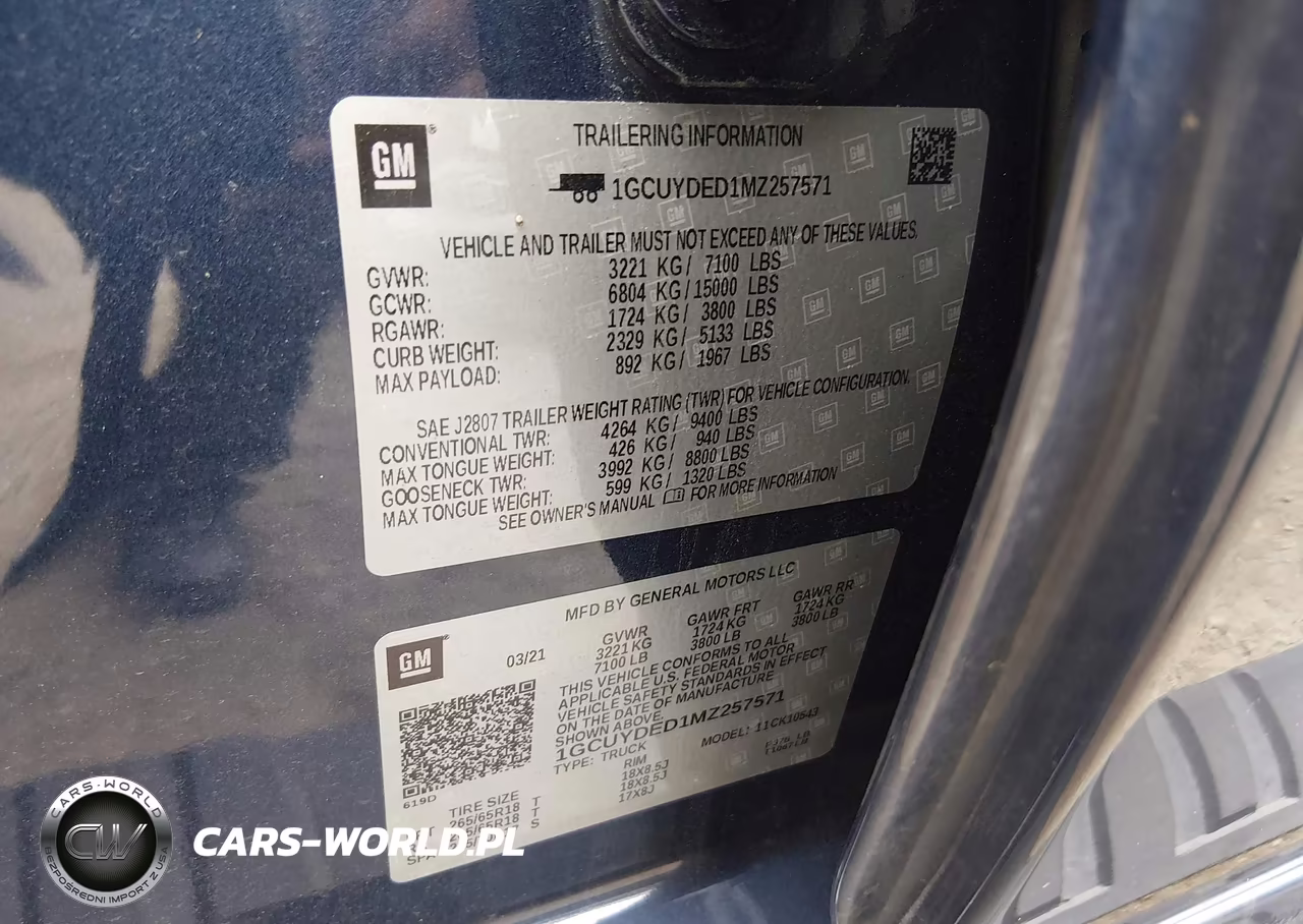 2021 Chevrolet Silverado 1500 4Wd Short Bed Lt VIN:1GCUYDED1MZ257571 - 9