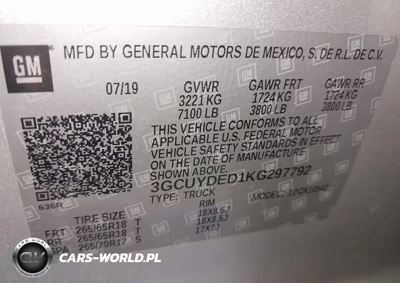 2019 Chevrolet Silverado 1500 Lt VIN:3GCUYDED1KG297792 - 9