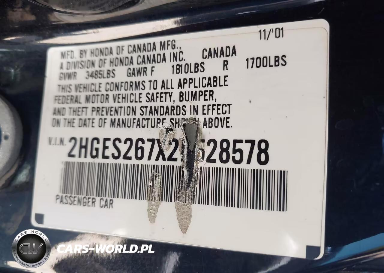 2002 Honda Civic Ex VIN:2HGES267X2H528578 - 9