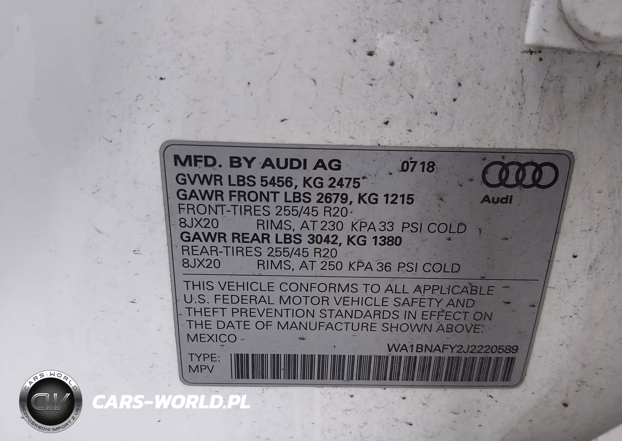 2018 Audi Q5 2.0T Premium VIN:WA1BNAFY2J2220589 - 9