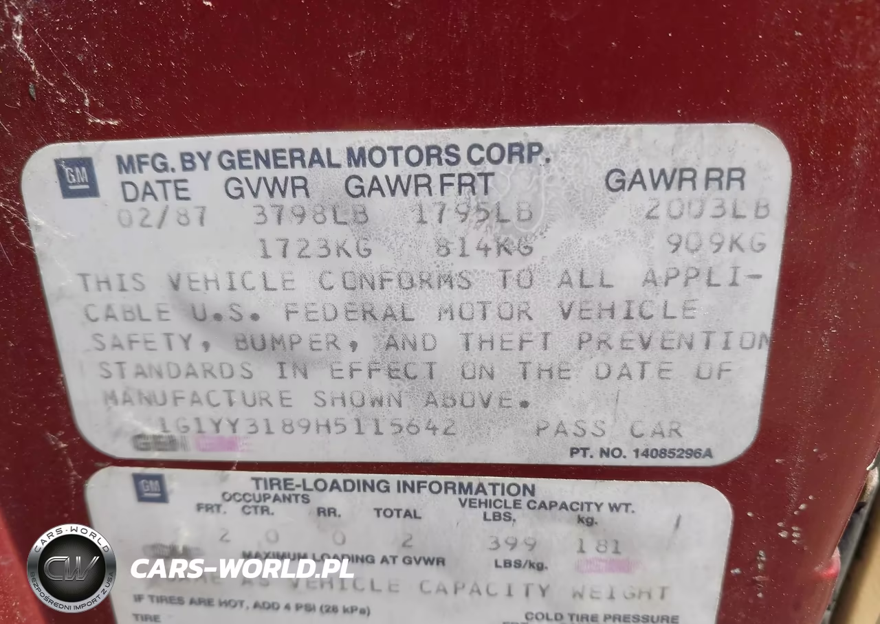 1987 Chevrolet Corvette VIN:1G1YY3189H5115642 - 9