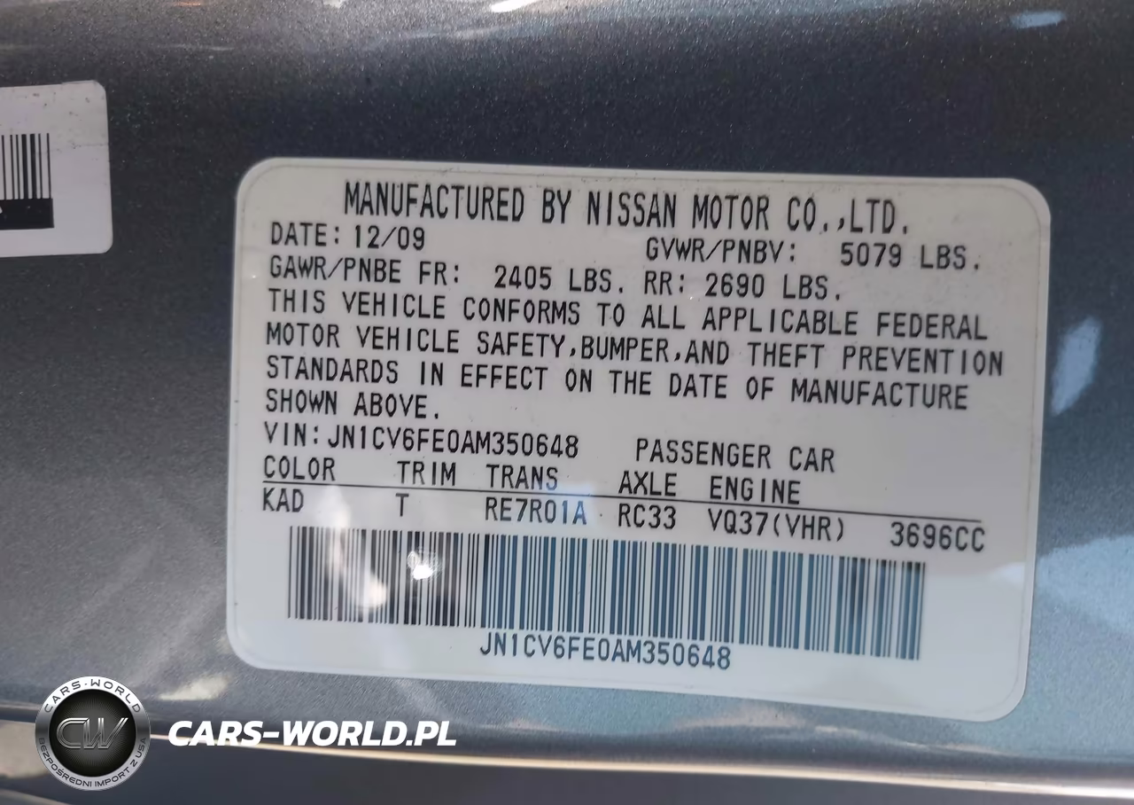 2010 Infiniti G37 VIN:JN1CV6FE0AM350648 - 9