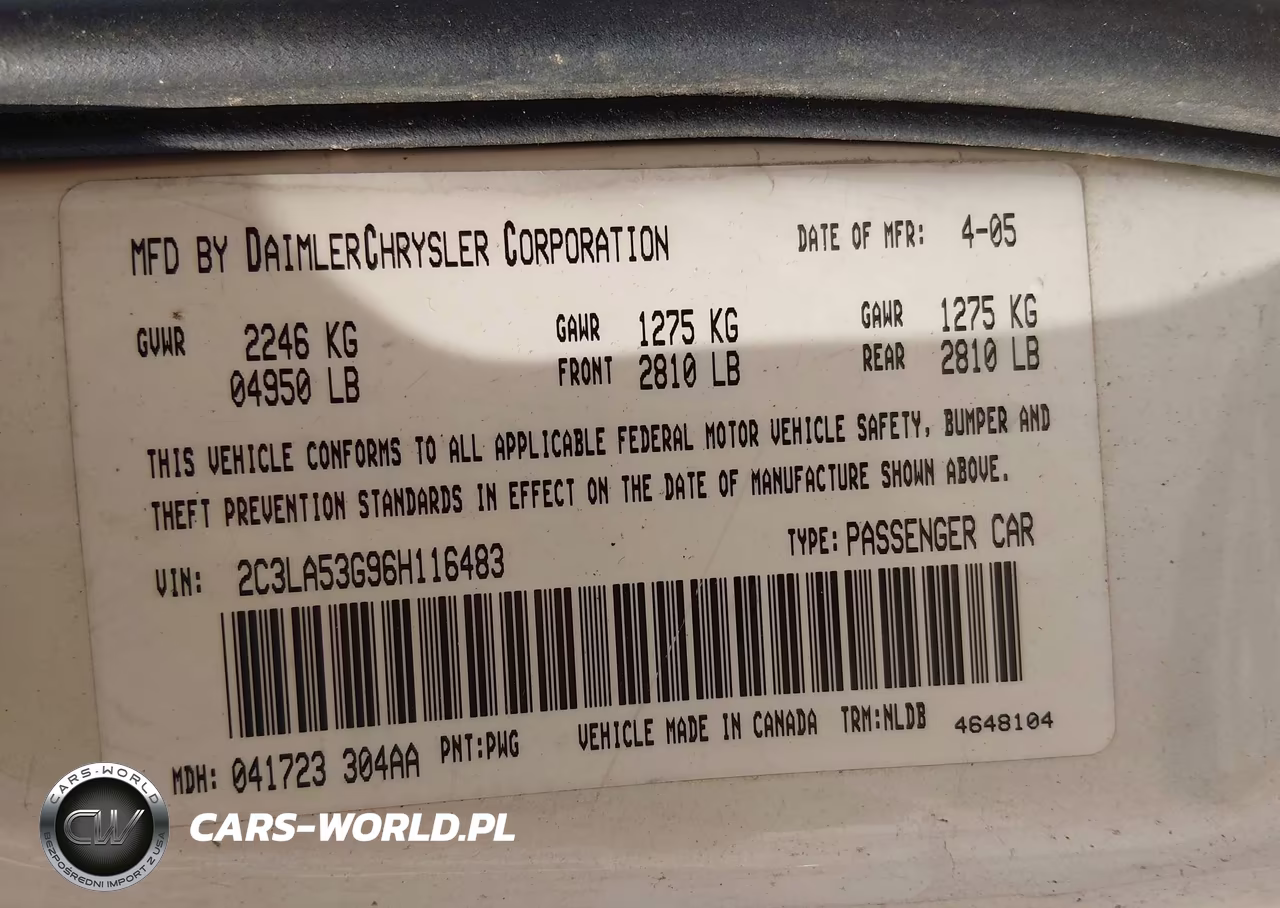 2006 Chrysler 300 Touring VIN:2C3LA53G96H116483 - 9