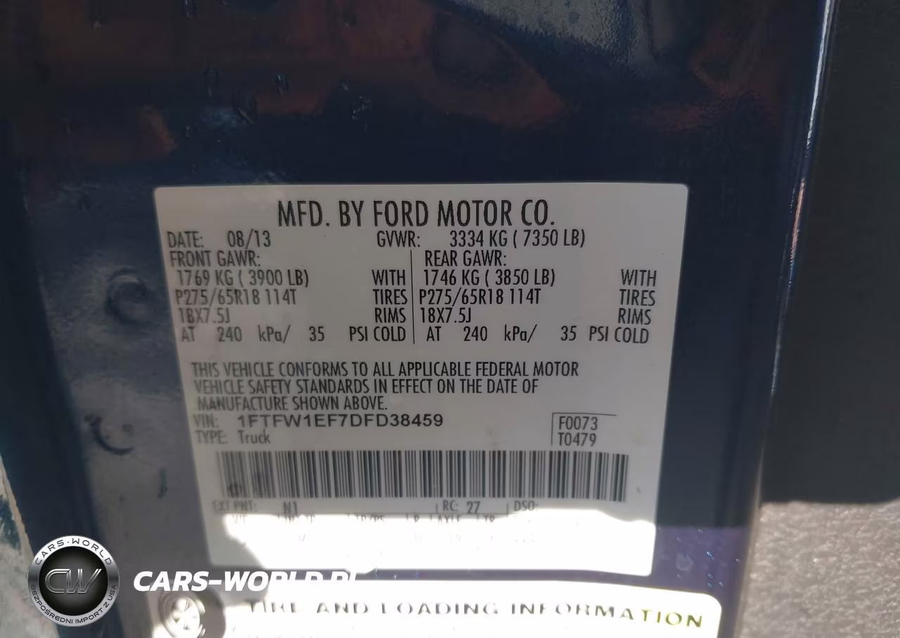 2013 Ford F-150 Xlt VIN:1FTFW1EF7DFD38459 - 9