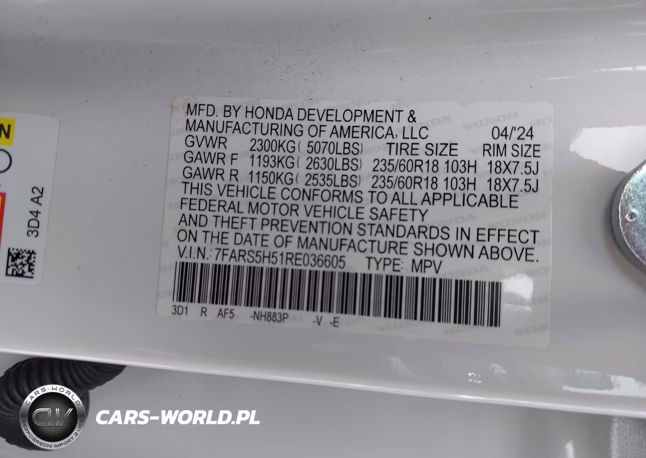 2024 Honda Cr-V Hybrid Sport VIN:7FARS5H51RE036605 - 9