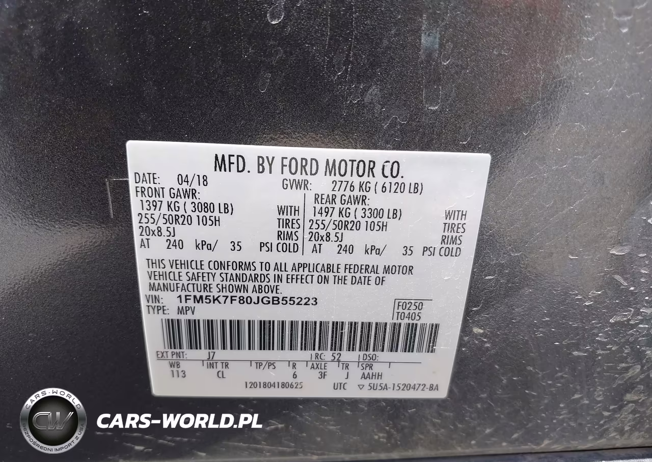 2018 Ford Explorer Limited VIN:1FM5K7F80JGB55223 - 9