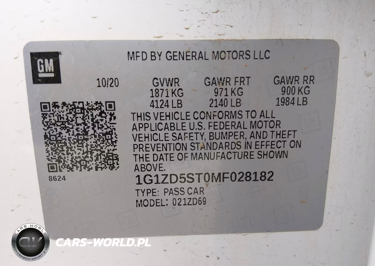 2021 Chevrolet Malibu Fwd Lt VIN:1G1ZD5ST0MF028182 - 9