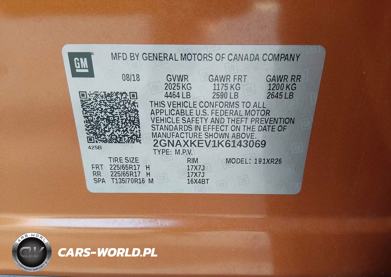 2019 Chevrolet Equinox Lt VIN:2GNAXKEV1K6143069 - 9