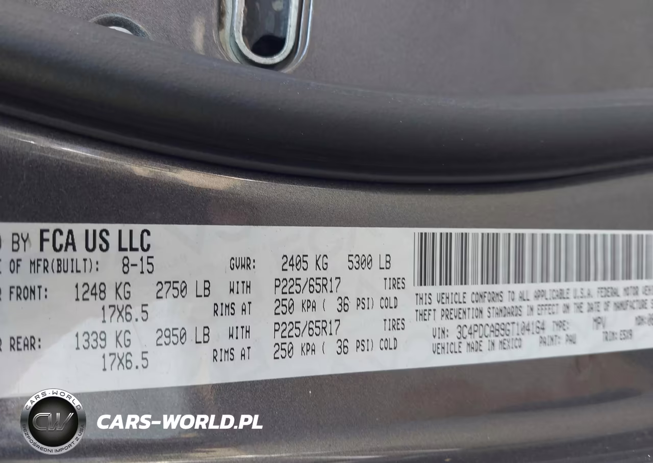 2016 Dodge Journey Se VIN:3C4PDCAB9GT104164 - 9