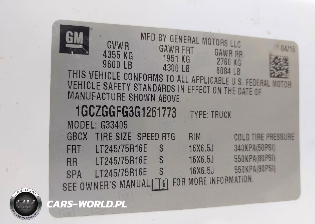 2016 Chevrolet Express 3500 Work Van VIN:1GCZGGFG3G1261773 - 9